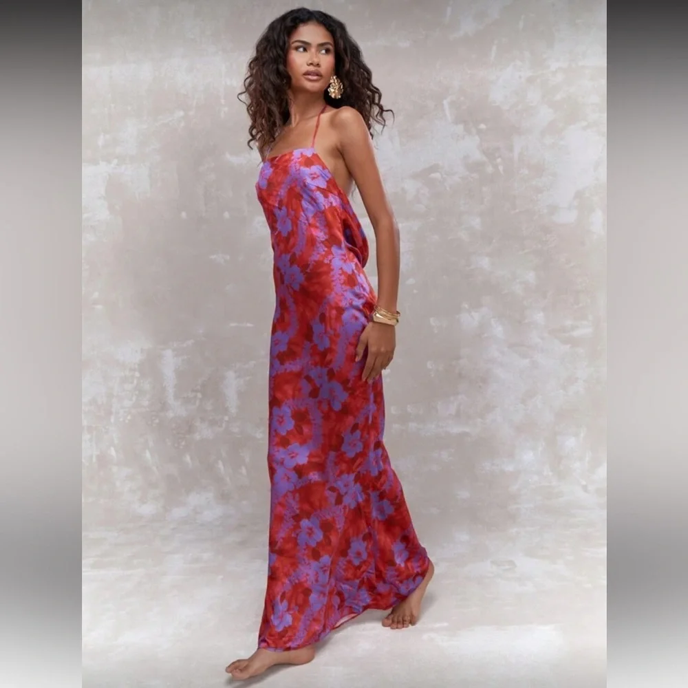 Missguided Tropical Backless Maxi Dress - Picture 5 of 5